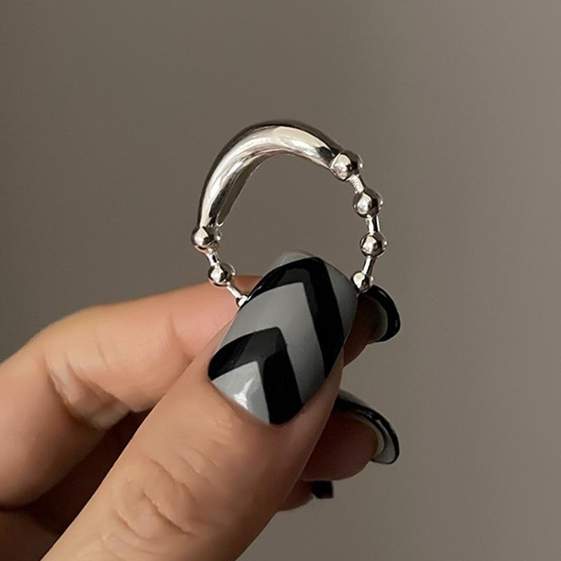 

Корейское кольцо из серебра 925 пробы в уникальном стиле с универсальным дизайном для повседневной носки