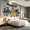 Onepunch Man Wandteppich Ästhetisches Wandbehang Gedruckter Stoffdecke Dekorative Wandteppiche Für Schlafzimmer Wohnzimmer Heimdekoration