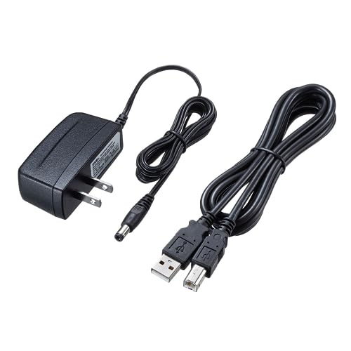 Sanwa Supply Magnetic USB 2.0 Manual Switch (with Hub, Dual Circuits), SW-US22HMG, Black