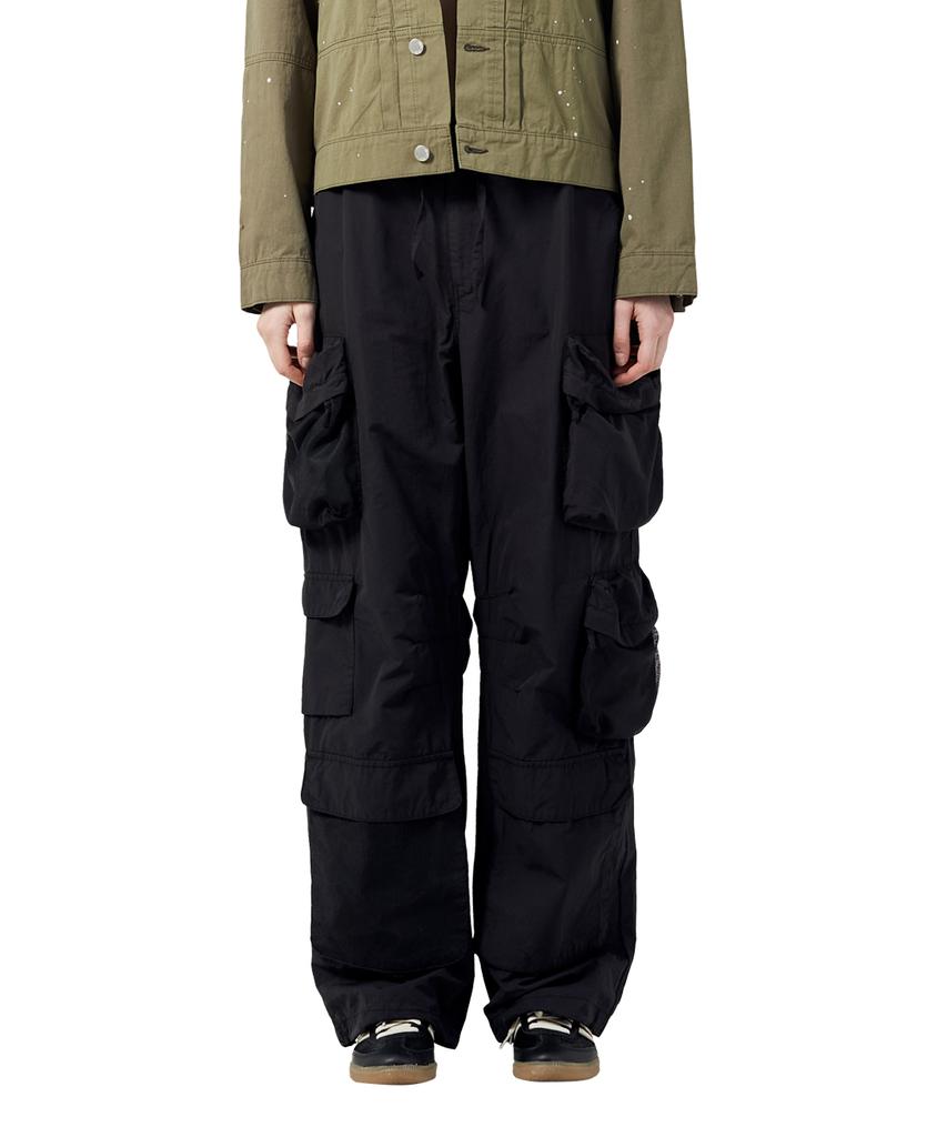 BIG UNION Mesh Cargo Pants / Black