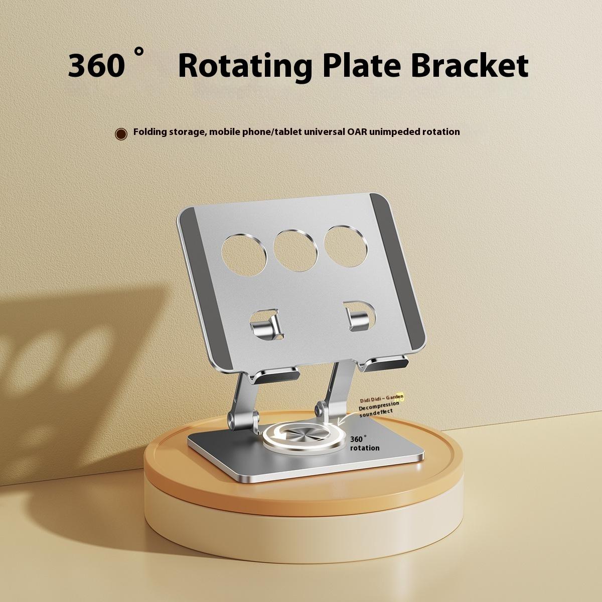 

J59 Aluminum Alloy Desktop Stand 360 Degree Rotating Tablet Holder Height Adjustable Grey
