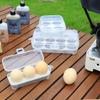 Travel Friendly Clear Eggs Case With Sealed Closure Camping Cookware Organizers Crush Proof Construction