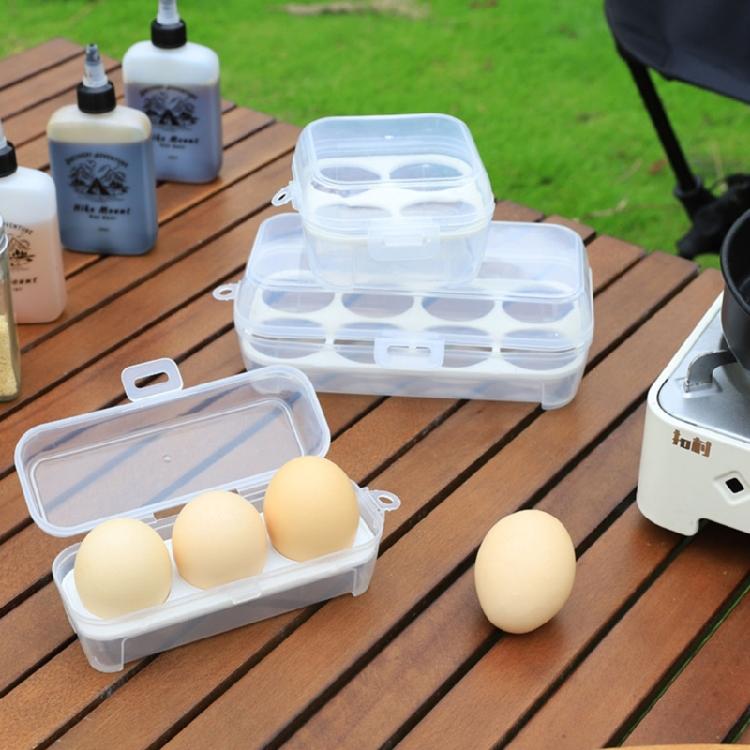 Travel Friendly Clear Eggs Case With Sealed Closure Camping Cookware Organizers Crush Proof Construction