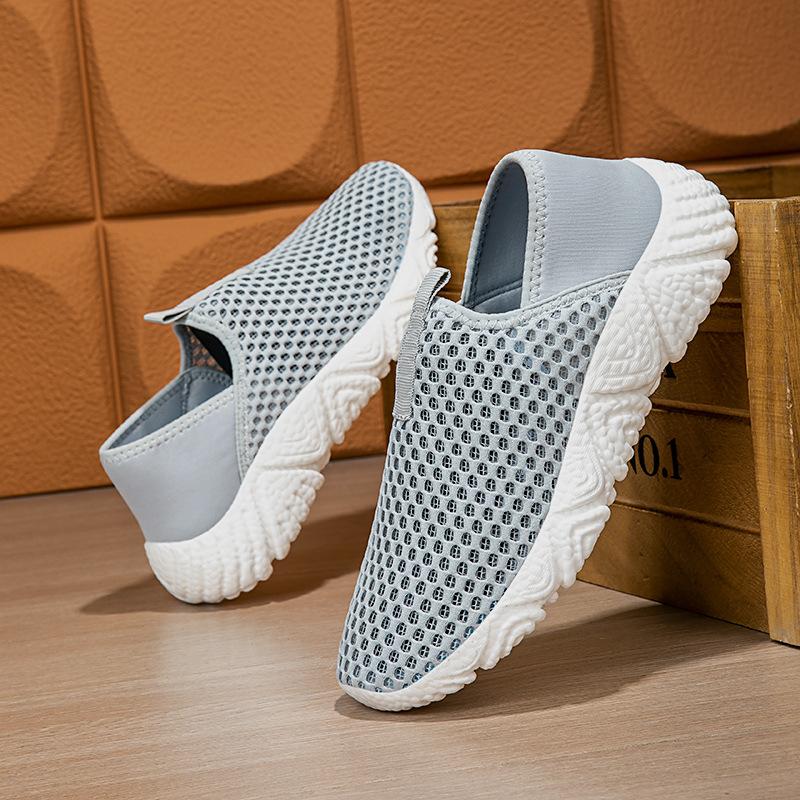 Men's shoes summer large size sports shoes mesh breathable soft sole not tired feet casual shoes daily versatile single shoes