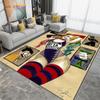 Harley-Quinn Cartoon Area Rug Large,Clown Girl Carpet Rug for Living Room Bedroom Decoration,Kitchen Bathroom Non-slip Floor Mat