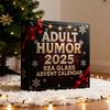 Yousheng Sea Glass Accents 2025 Adult Humor Advent Calendar 24 Days Countdown Calendar with Funny Christmas Jokes Ocean-Themed Holiday Gag Gifts