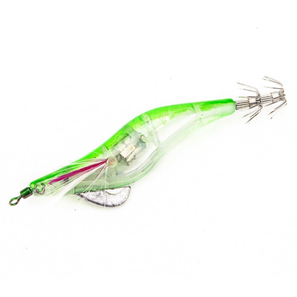 10CM Squid Hook PVC Fishing Bait Durable Wood Shrimp Lures  Fishing