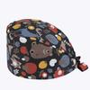 new Cotton Section for Man and woman Scrubs Caps Hospital Medical Hats Black Printing Elastic Tieback Design and Pet Medical Hat