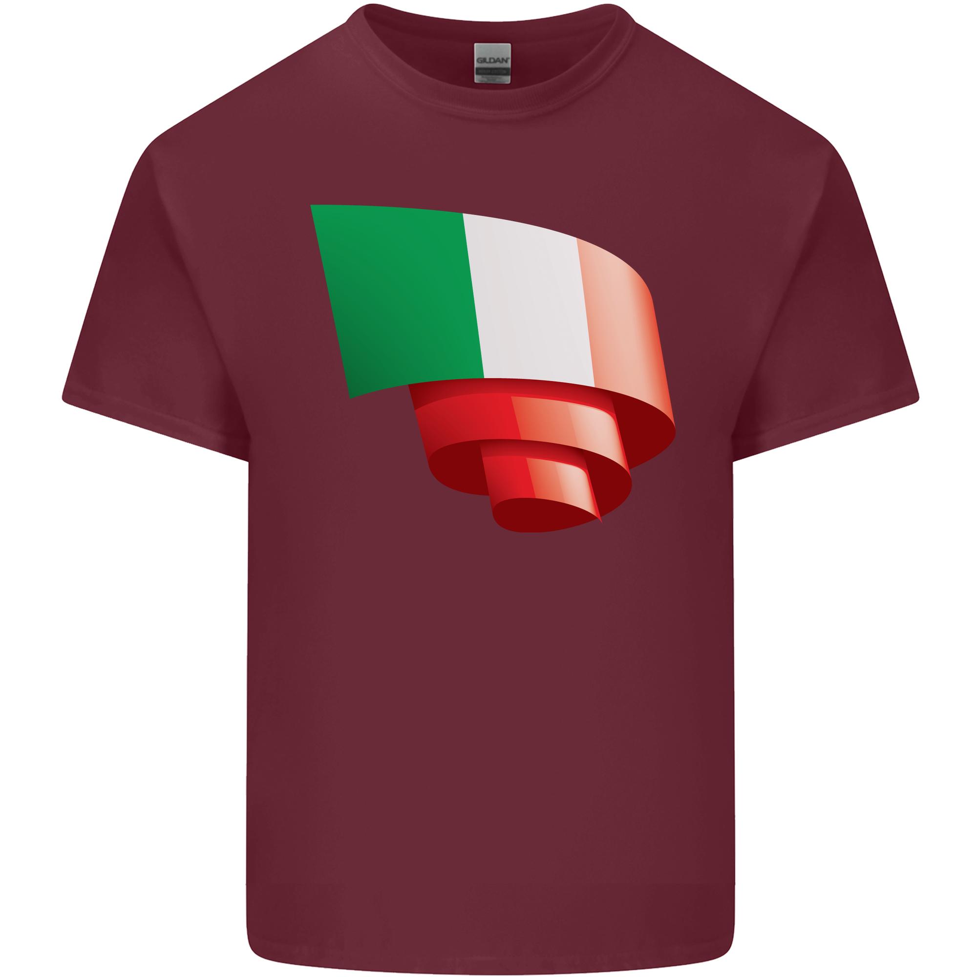 Curled Italy Flag Italians Day Football Unisexs Light Cotton TShirt S