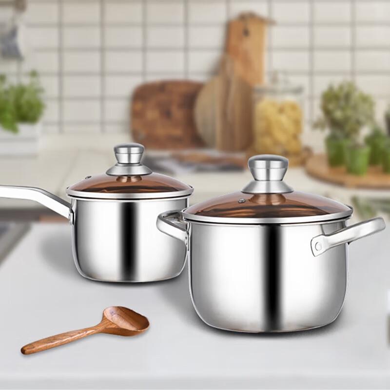 Yifule Starry Edelstahl 2-teiliges Topfset