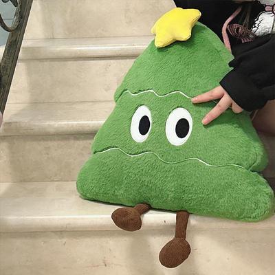 Almofada de Pelúcia Criativa Árvore de Natal Olhos Estrelados Enfeite Boneca Presente