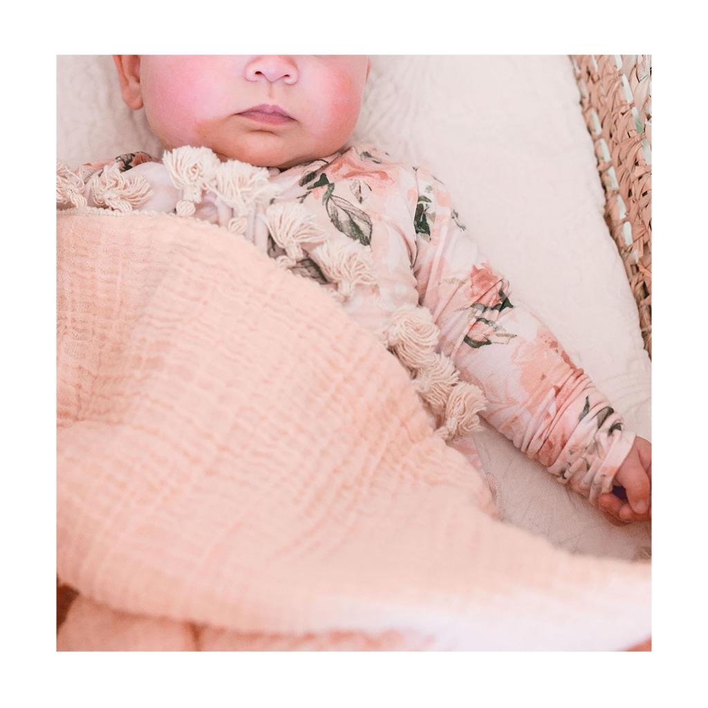 Muslin Blanket Desert Rose Baby [Crane Baby] 6-layer CON-CBMB-3276