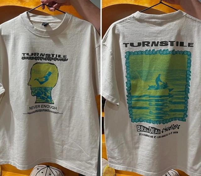 Turnstile rock band 90s Basic style 2 sided White T shirt Unisex T-Shirt XL