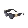 Classic Medusa Pattern Decorative Hollow Leg Design Oval Sunglasses Women Sunglasses Tortoiseshell VE4438B