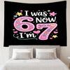 Summer Ice Cream Number 67 Tapestry Hanging for Bedroom,Livingroom, Playroom,Decor Art Room Wall Tapestry Holiday and Birthday Gifts