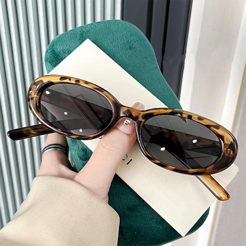 New Small Frame Oval Shape Sunglasses Women Brand Designer Fashion Sun Glasses Men'S Outdoor Hip-Hop Eyewear Uv400