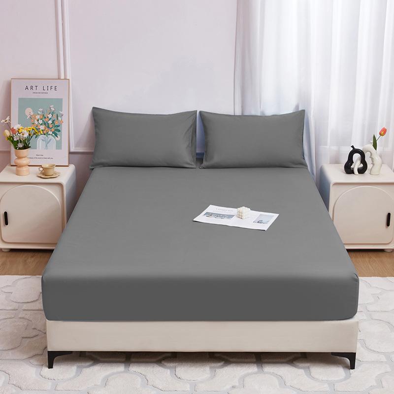 

European Waterproof Single Fitted Bed Sheet Solid Color Washable Mattress Protective Cover Dustproof Dirt Resistant Bed Sheets 90x200x30cm