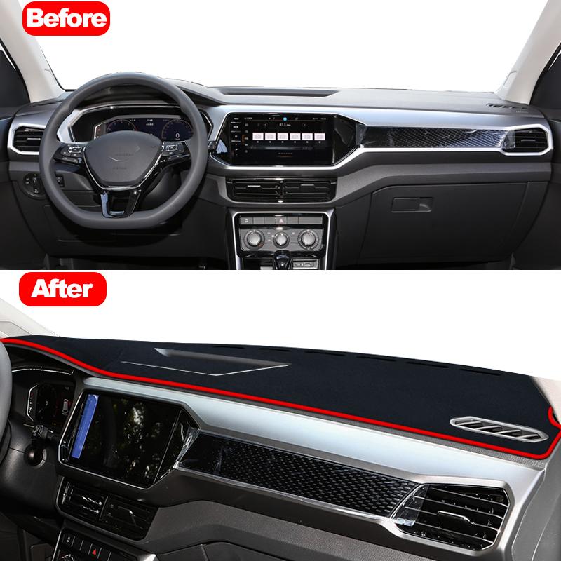 Dla Volkswagen VW T-Cross TCross Pokrowiec na deskę rozdzielczą samochodu Dywaniki panelu wskaźników Podkładka ochronna przed światłem