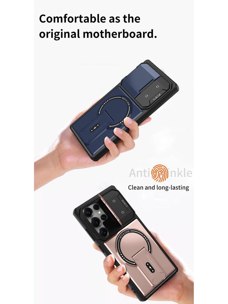 Magnetic Lens Cap Holder for Samsung S26 Ultra, Drop-proof Hard Shell Protective Case A57 S25