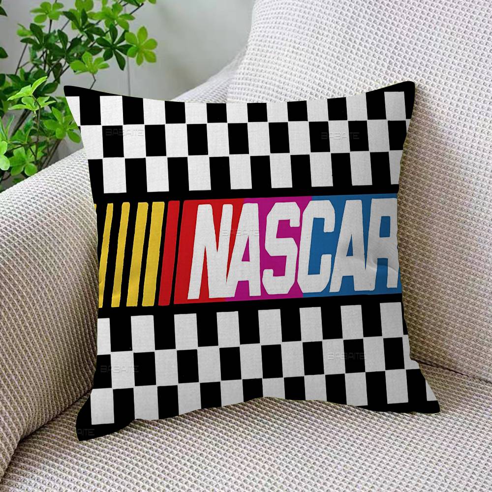 N-NASCARS Racing Car Cushion Cover Inches Farmhouse Decor Home Throw Pillow Covers For Couch Decorations