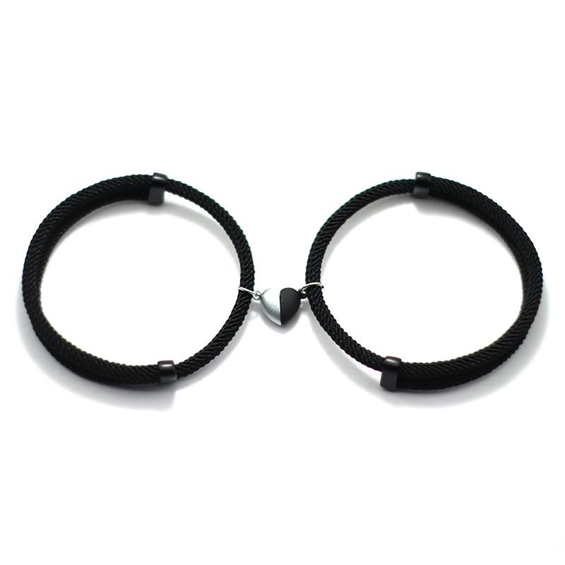 

Romantic Magnet Couple Bracelet Valentine Day Gift Adjustable Friendship Rope Braclet 2Pcs/Set Paird Matching Braslet Pulsera