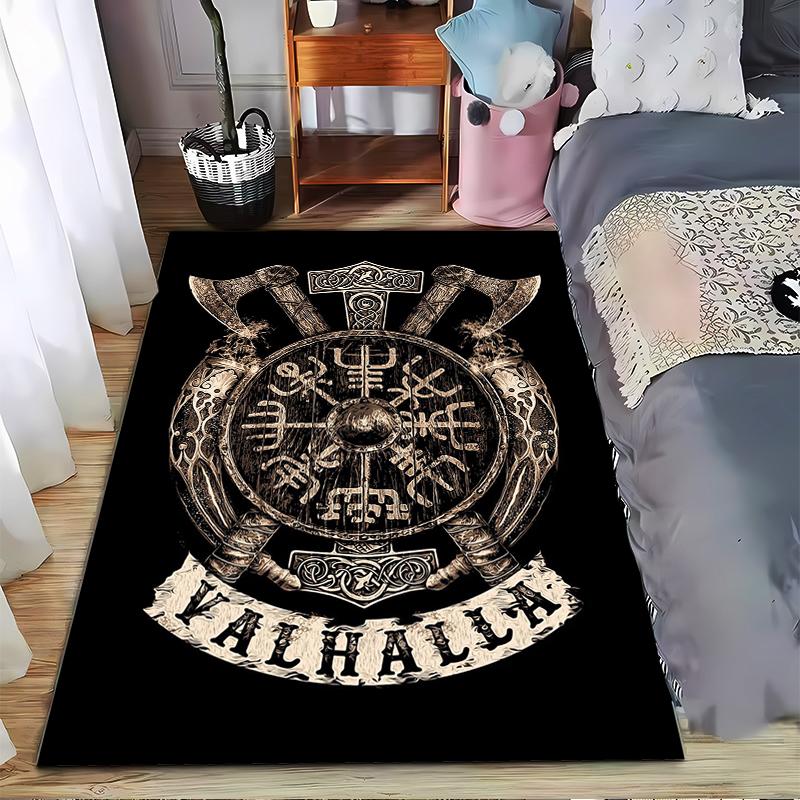 Viking Valhalla Theme Carpet Non-slip Rug Suitable for Living Room and Bedroom Sofas