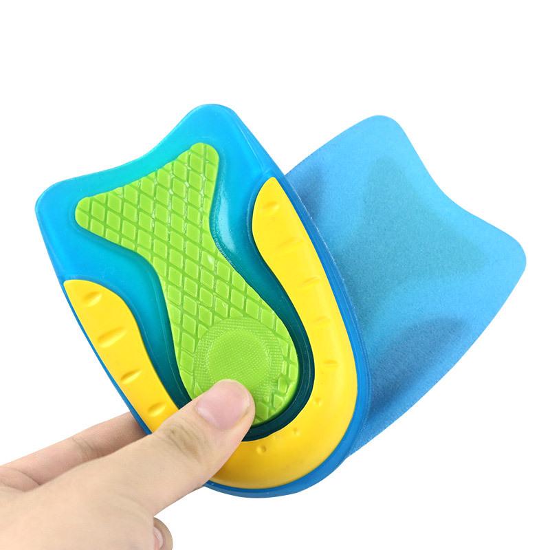 Unisex High-Elastic Shock-Absorbing Heel Pad for Plantar Pain Relief - Three-Color Sports Running Insert