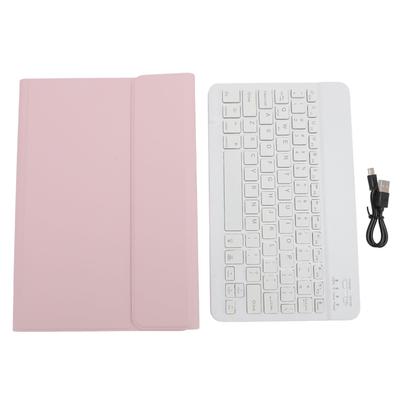 Tablet-Tastaturhülle, PU-Leder-Schutzhülle mit magnetischer, abnehmbarer Tastatur für Tab M10 Plus