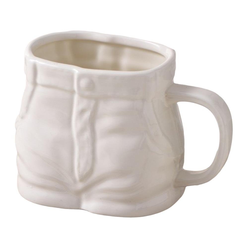 Jeans Shape Drinking Mugs Ceramic Creative Coffee Cup Novelty Coffee Tea Cup  Home Use белый