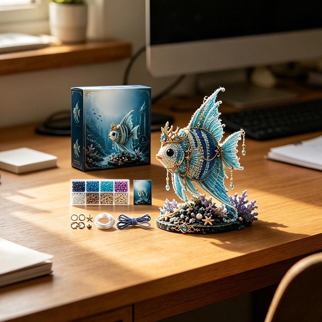 Bead Kits for Adults Sea Animal Making Craft Beads 3D Desk Decor for Beginners Kids Girls Boys Adults Birthday Holiday Party Art