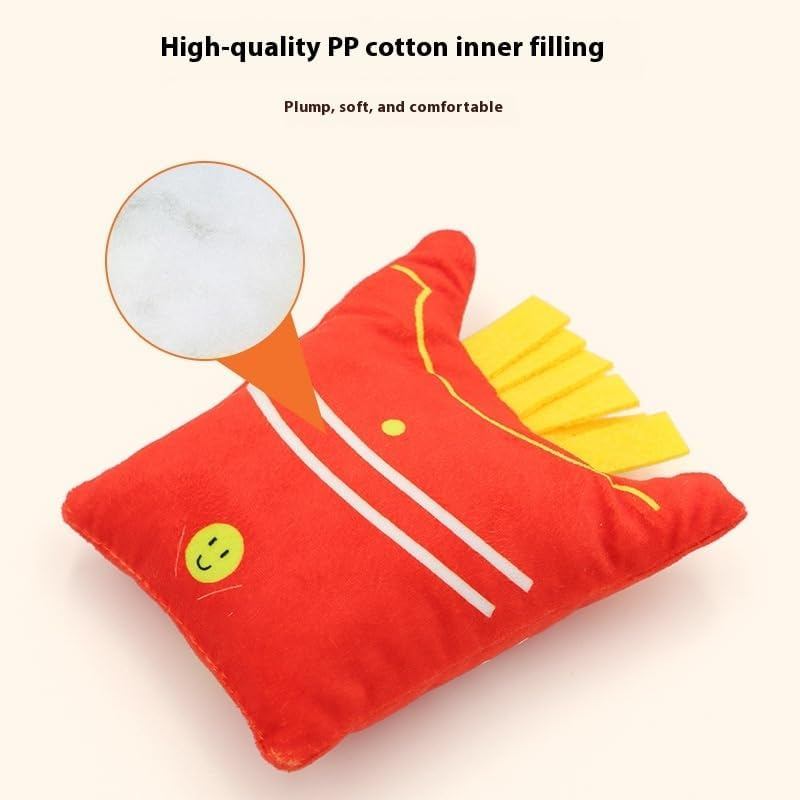 Interactive Dog Toy Set Inspired By Plush Snacks, with Wrinkle Paper That Is Soft and Durable, Filled with PP Cotton, Suitable for Indoor Play