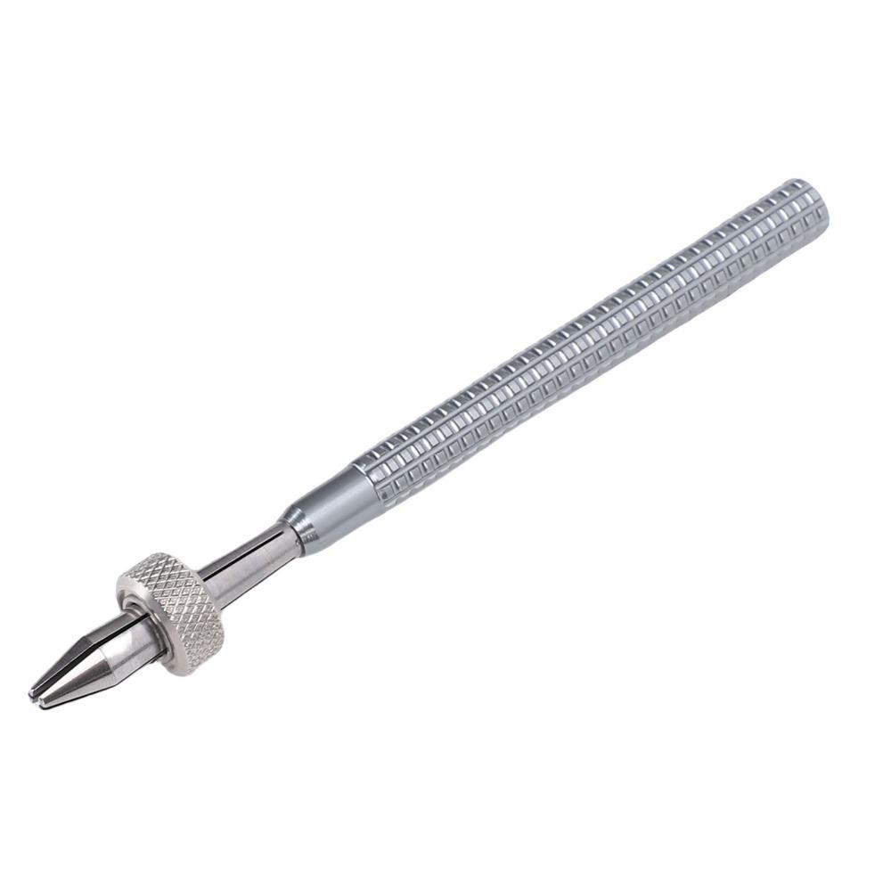 Silver Pin Vise Hand Drill Metal Craft Drill Tool Precision Jewelry Punch Tool Watch Maintenance