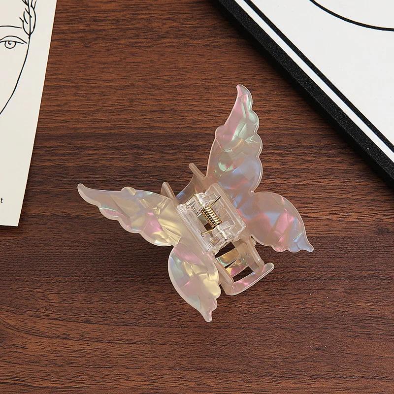Gradient Butterfly Hair Claw Korean Simple Fashion Hair Claws Headwear Hairpin Women Colorful Hair Decorations Style Accessories