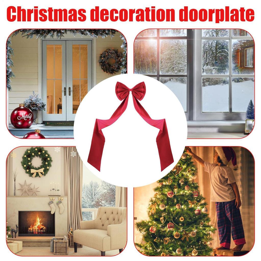 Christmas Bows Decor Extra Large Ornaments Oversized Bow Topper Christmas Tree Ornaments For Wedding Birthday Wall Front Door