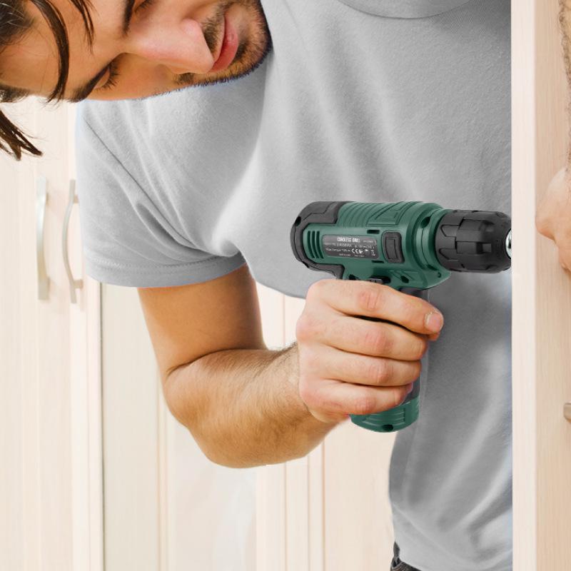 Rechargeable 8V Lithium Electric Handheld Drill Set for Home Repair
