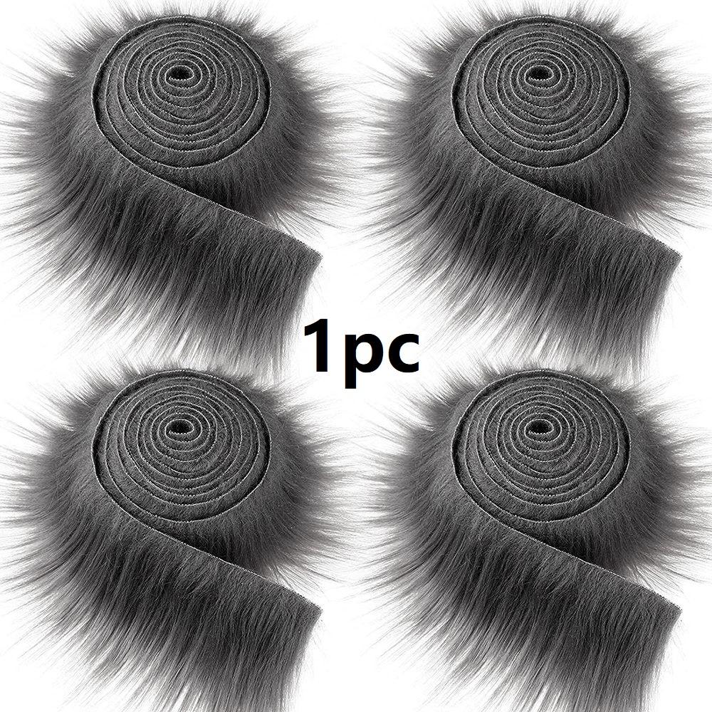 1Pc 1.5M Faux Fur Ribbon Tapes Diy Apparel Sewing Fluffy Trim Trimming Fabric Home Decoration Sewing Costume Plush Stripe Gift