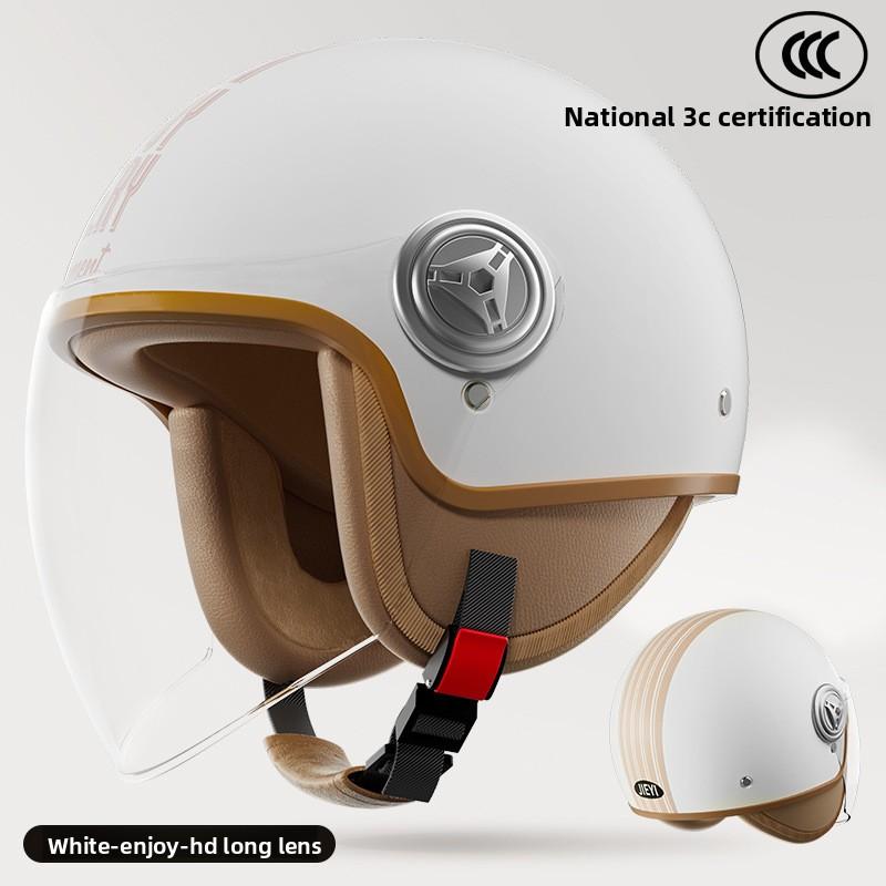 Winter Battery Car Motorcycle Retro Hard Hat Half Helmet Full Helmet Electric Vehicle Certified Helmet Men and Women
