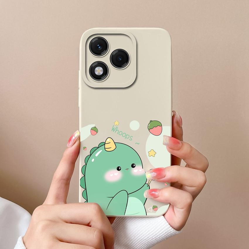 Phone Covers For Huawei Honor X9c X6b X7c X60 X5b 400 Lite X8 X8c Angry Dinosaur Patterns Soft Liquid Silicone Dustproof Shell For Huawei Bumper Cases