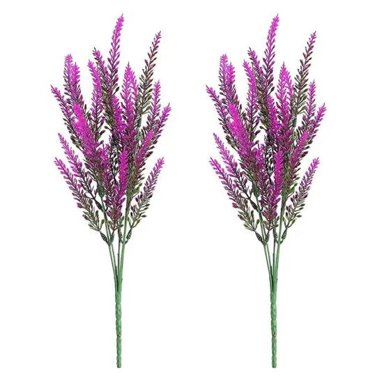 2Pcs Simulated Flowers High Simulation Bright Layered Bouquet No Withering Fading Fake Flower Home Office Decor