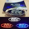 14.5X5.6cm Car Front Rear Emblem Badge LED Light Sticker Cover for Focus Mondeo Kuga Mustang Fusion Transit Ranger Explorer