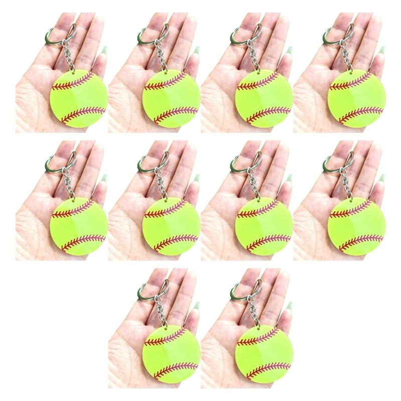 User Friendly Acrylic Sporty Keychains Football Baseball Basketball Rugby Enthusiasts Safe Material