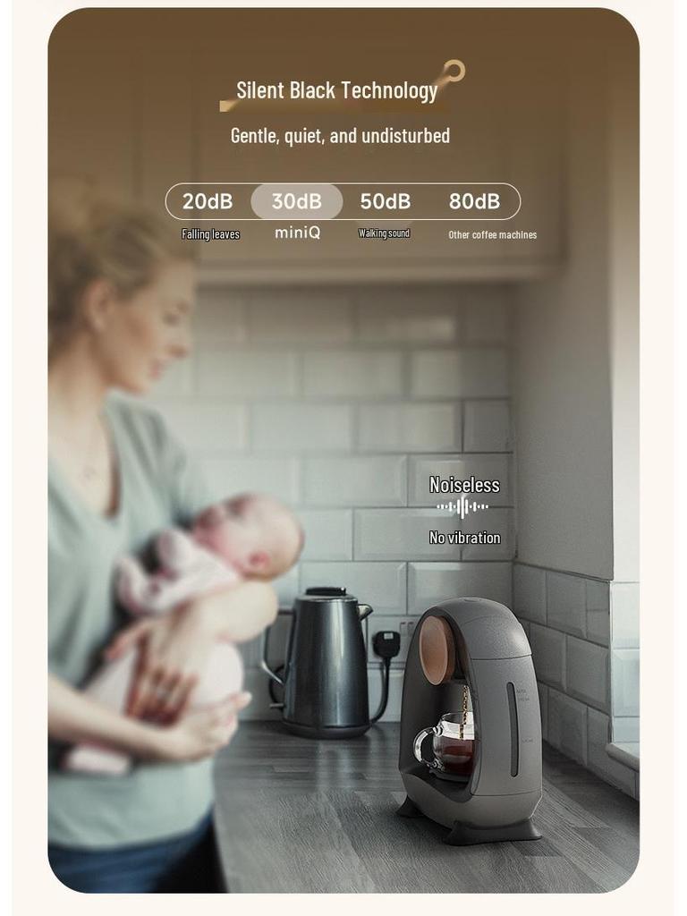 Hairui přenosný tichý mini kávovar na překapávanou kávu