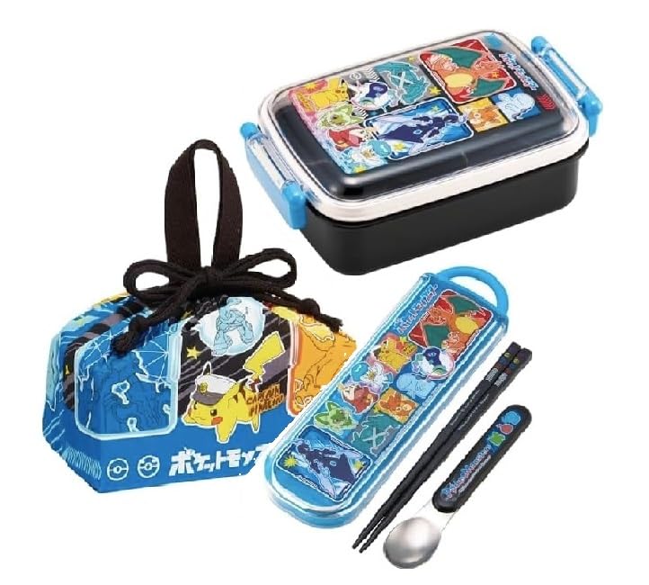 Skater Character 24 Antibacterial Dishwasher Safe Soft Lid Tight Lunch Combo Set with and Lunch Featuring and Perfect for Kids and PK24 Box, Square,