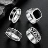 Nuevo Conjunto de Anillos Retro de Acero Inoxidable - Joyería Personalizada