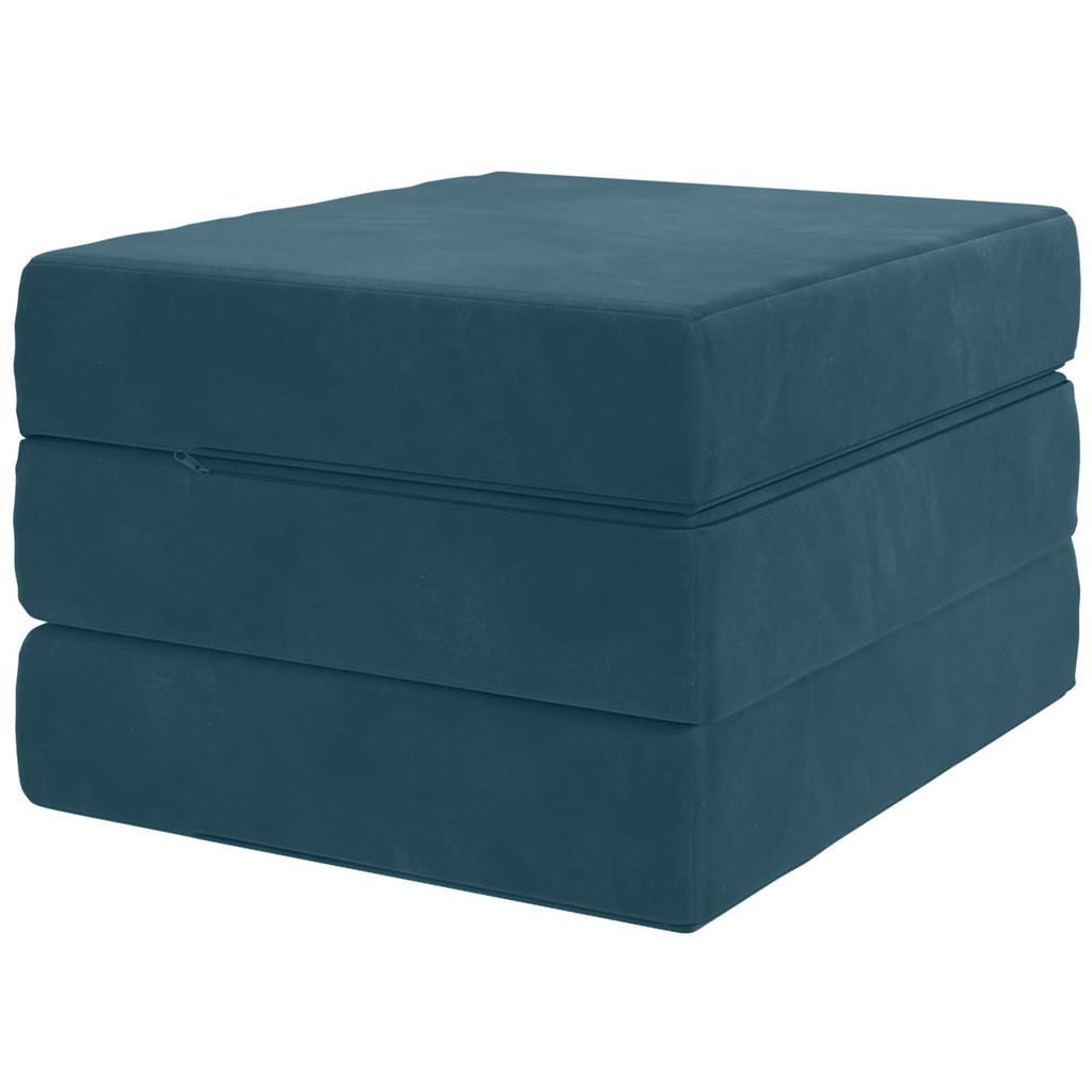 Folding Sofa Bed 75 x 63 x 45 cm Blue