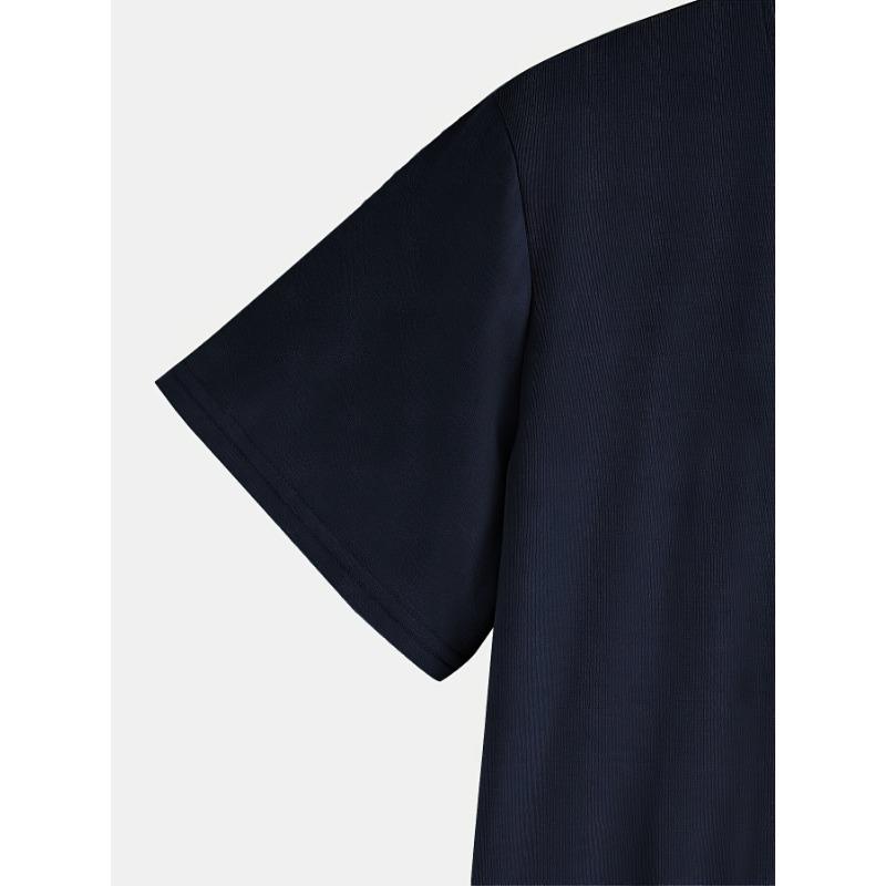 European Size Men's i'm Fine Pattern Summer Casual Crew Neck Short T-Shirt