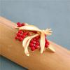 Women's Vintage Delicate Red Fruit Coat Brooch Botanical Shape Coat Decoration Clothing Jewelry