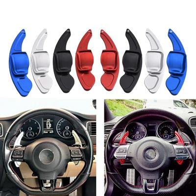 Red Black Silver Al Steering Wheel Paddle Shifter Extensions For VW MK6 Golf CC Beetle Jetta