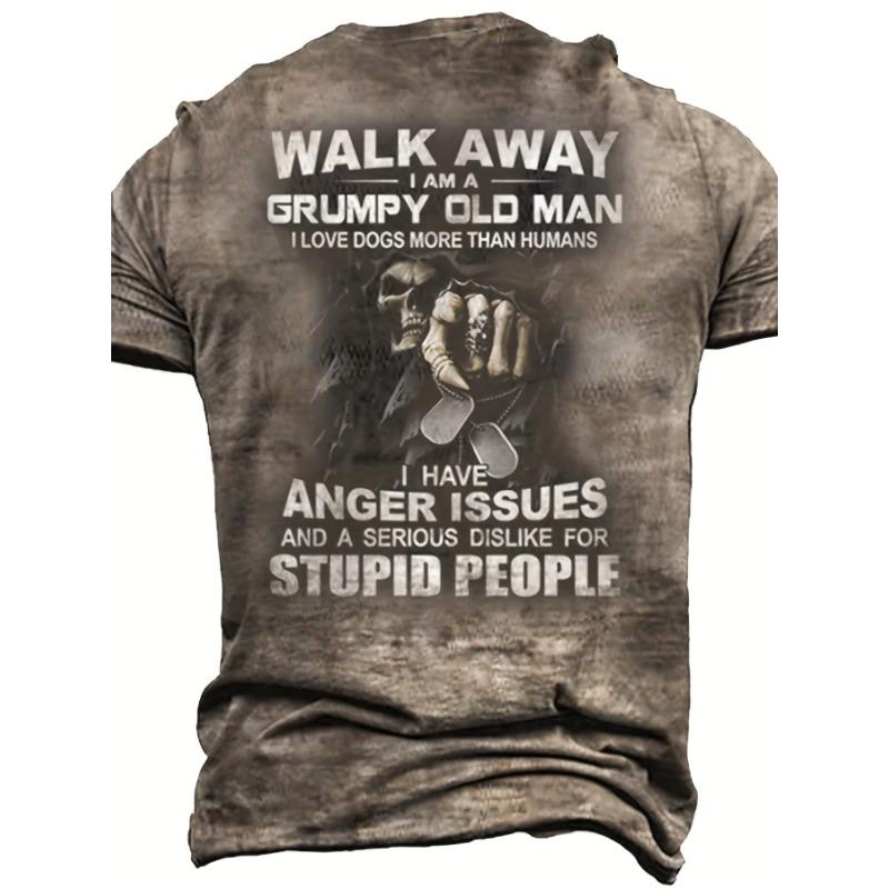 

Men s T-shirt Retro Style 3D Printed Summer T-shirt XL