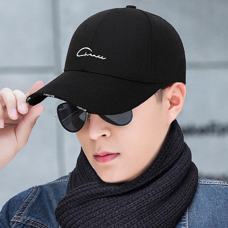 Embroidery Letter Baseball Hat Adjustable Outdoor Sun Visors White Black Solid Color Snapback Bonnet Casual Cotton Peaked Cap